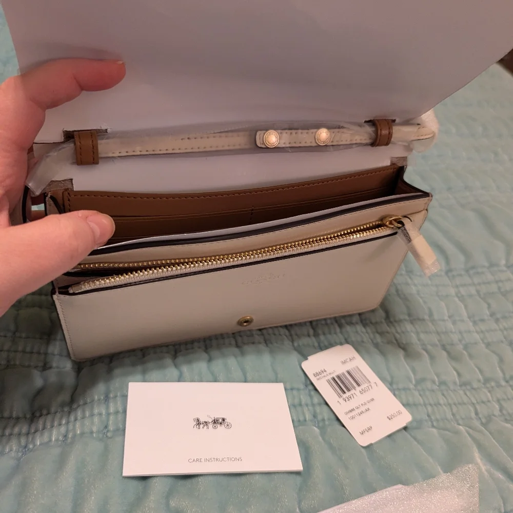 Coach ombre quilted foldover crossbody purse - Picture 8 of 16